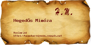 Hegedűs Mimóza névjegykártya
