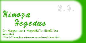 mimoza hegedus business card